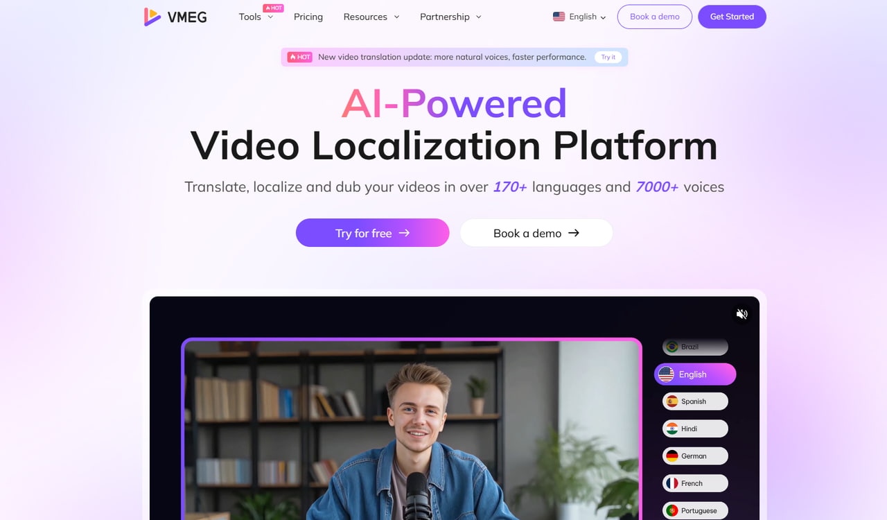 Best Tools for Video Localization - VMEG AI